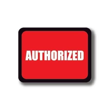 Ergomat 24in x 18in RECTANGLE SIGNS - Authorized DSV-SIGN 432 #2151 -UEN